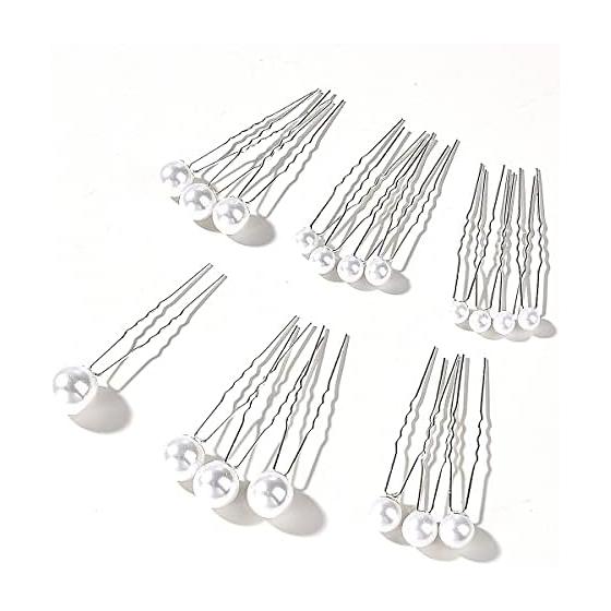 YFFSFDC Pearl Hair Pins, 36 Count, for Weddings, Graduations, Ceremonies, Hair Accessories, Kimono, Styling, Photoshoots