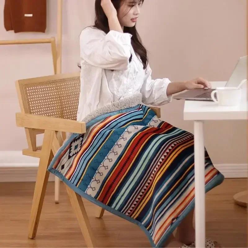 Soft Fluffy Flannel Throw Blanket Bohemia Ethnic Styl Warm Nap Knee Blanket Winter Coral Fleece Thermal Small Thick Quilt