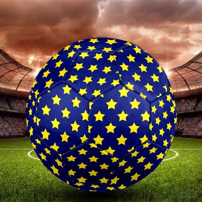 Star Pattern Indoor Size 5 Soccer Ball Colorful Machine Stitched PVC Competition Ready Durable High-Bounce