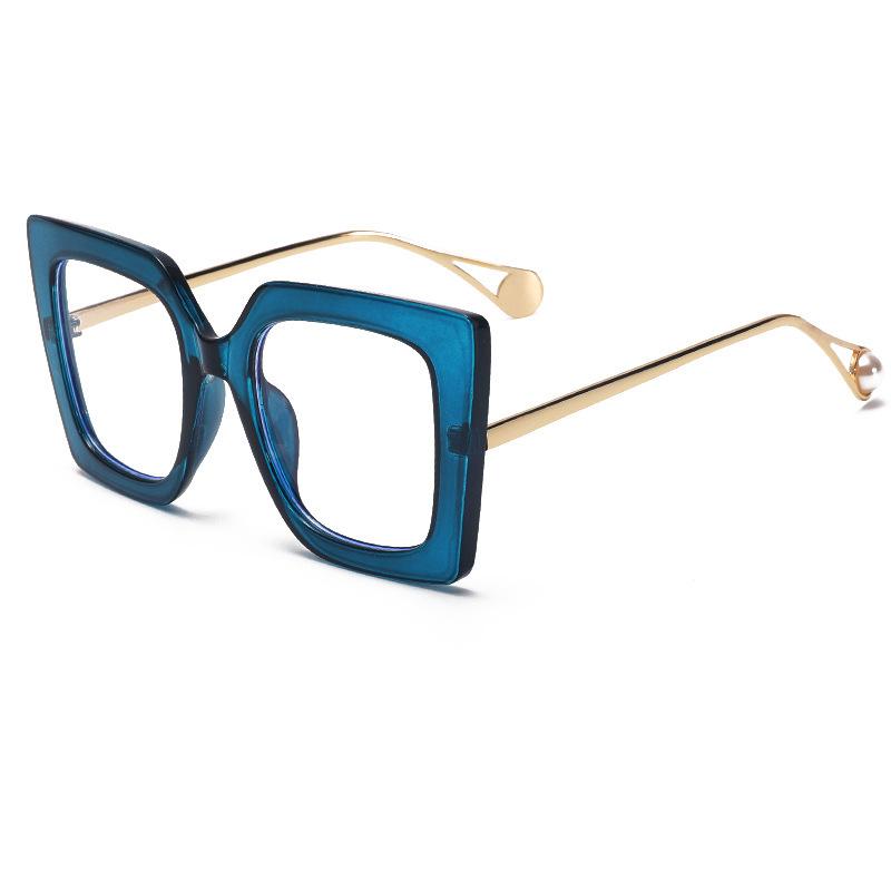 New Fashion Glasses Frame Square Anti-blue Light Women's Large Square Flat Mirror Trend Glasses Frame 1916