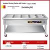 Stainless Steel Mobile Food Warming Table with Casters - Insulated Hot Dish Serving Cart