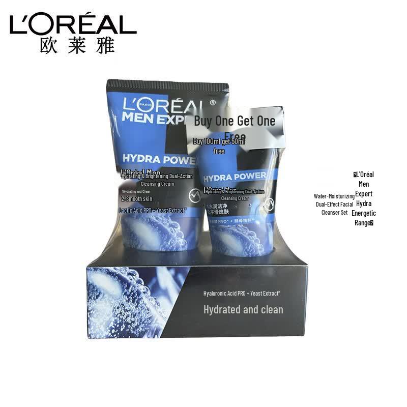 L Oréal Men s HydraPower Dual-Effect Cleansing Cream Set