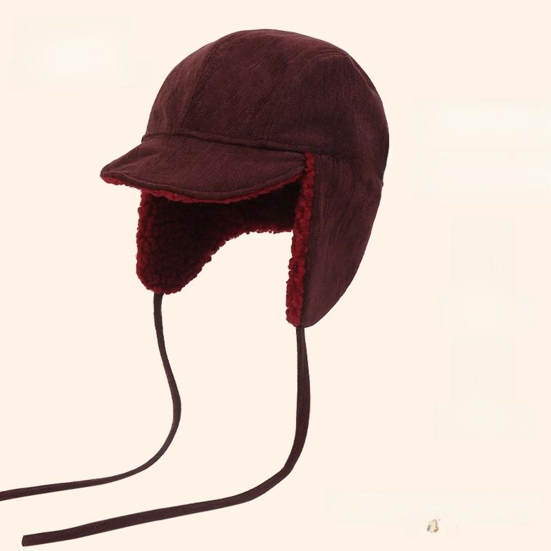 Шапка Lei Feng Зимняя Теплая Водонепроницаемая Полиэстеровая Кепка Для Повседневной Носки Мужская И Женская красный