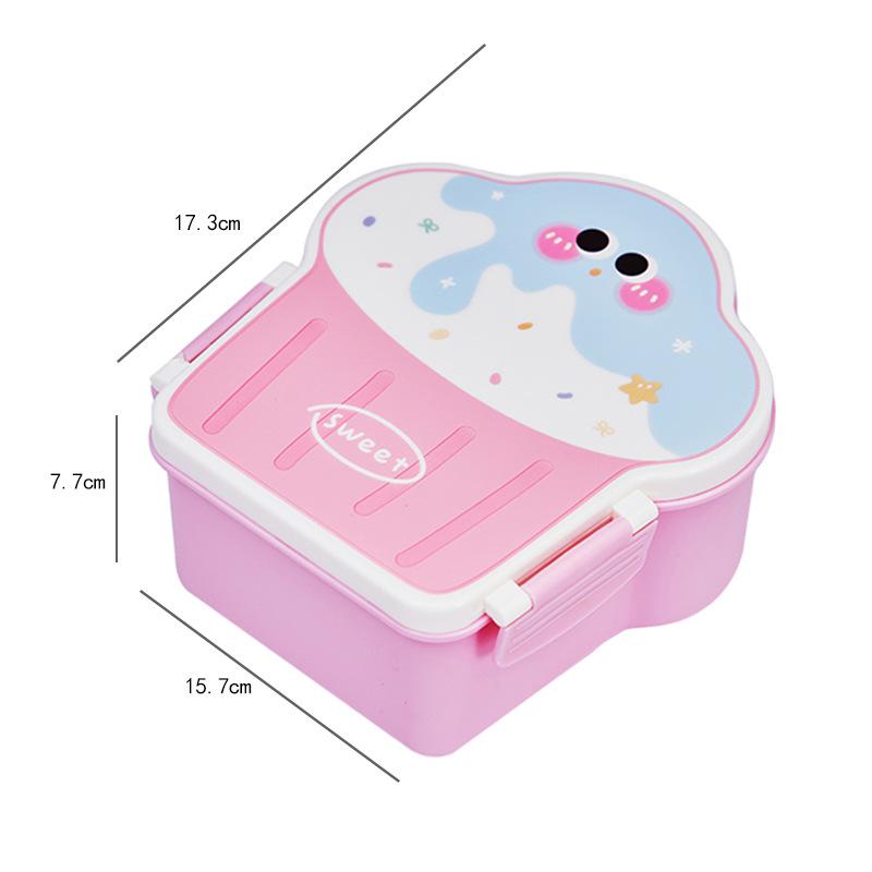 Cartoon Car Bento Lunch Box Rectangular Leakproof Plastic School Kids Portable Microwave Food Container School Child Lunch Box