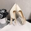 Simple Soft Leather Fairy Slender Low Heel Temperament Bag Head Sandals 2025 Casual Rear Strap Single Shoes Pointed High Heels