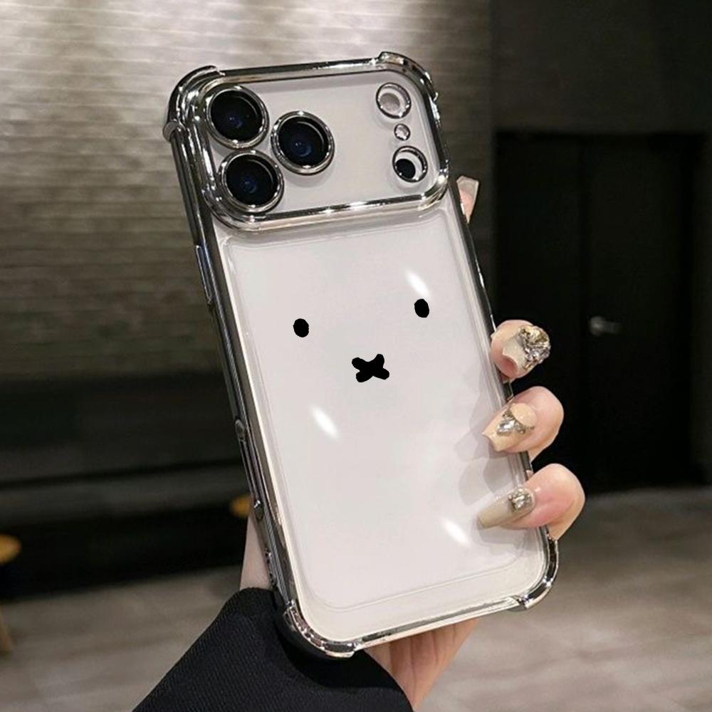 

White Rabbit M-MiffIes Phone Case for iPhone 17 Air 16 15 14 Plus 13 12 11 Pro Max X Xs XR 8 e Anti-drop Transparent Soft Cover iPhone 8 Plus