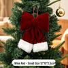 Red Velvet Christmas Bow and Pendant Ornament for Home Décor