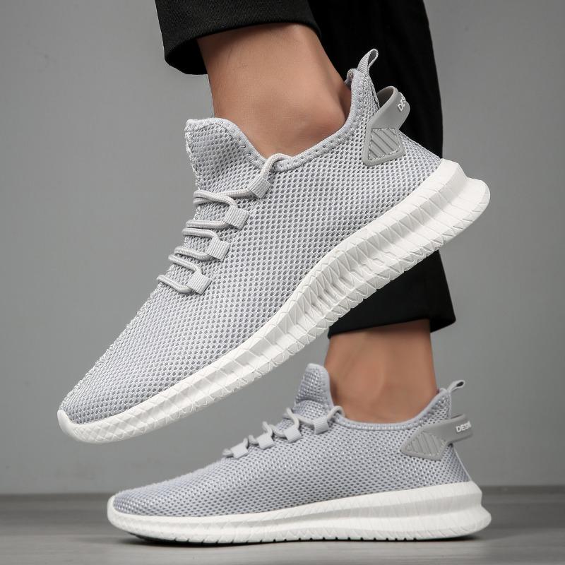 Nová móda Pánské tenisky Síťované ležérní boty Šněrovací Lehké Pohodlné Vulkanizované boty Tenis Zapatillas Hombre Velké