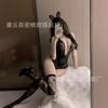 Sexy lingerie hot backless suspender one-piece sexy three-point lace perspective couple flirting pajamas