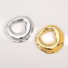 Vintage Stainless Steel Round Irregular Brooch for Women Exquisite Metal Circle Geometric Brooch Suit Accessories Zircon Gift