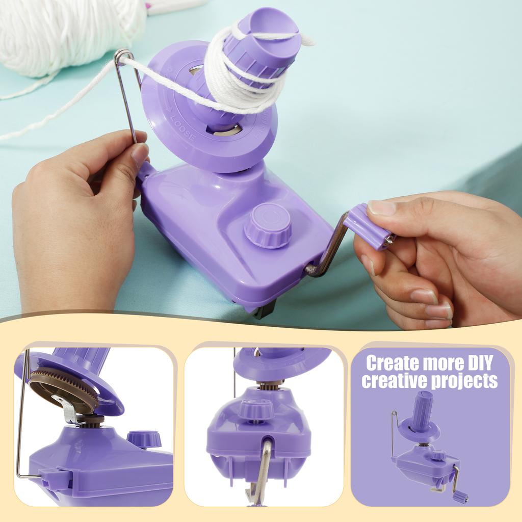 Yarn Ball Winder Manual Yarn Winder Low Noise Yarn Spinner Detachable Wool Winder Lightweight Yarn Ball Spinner Knitting Yarn