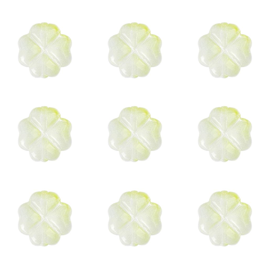 About20Pcs Glass Four Leaf Flower Beads Scattered Beads Handmade DIY Making Couple Bracelets, Necklaces, Earrings, Jewelry Acces
