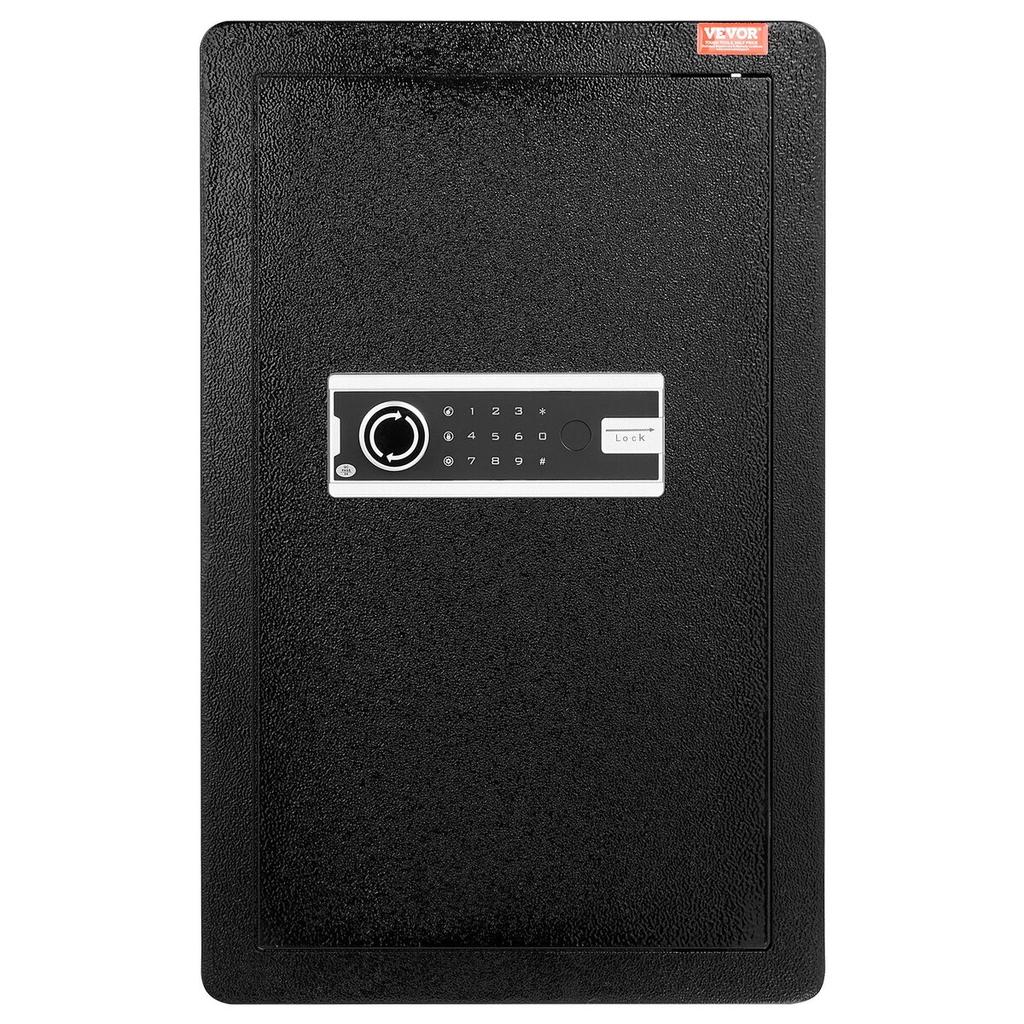 Single Door 4.0 Cu.ft Safe Box with Key Lock & Password LED Light Black