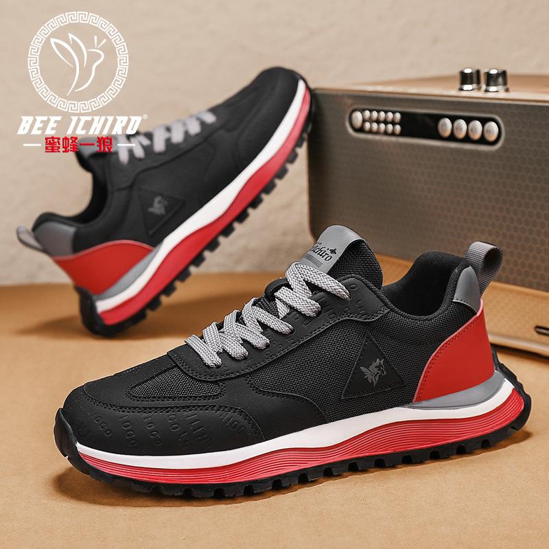 High-end youth casual running sports shoes summer mesh breathable high school men's shoes