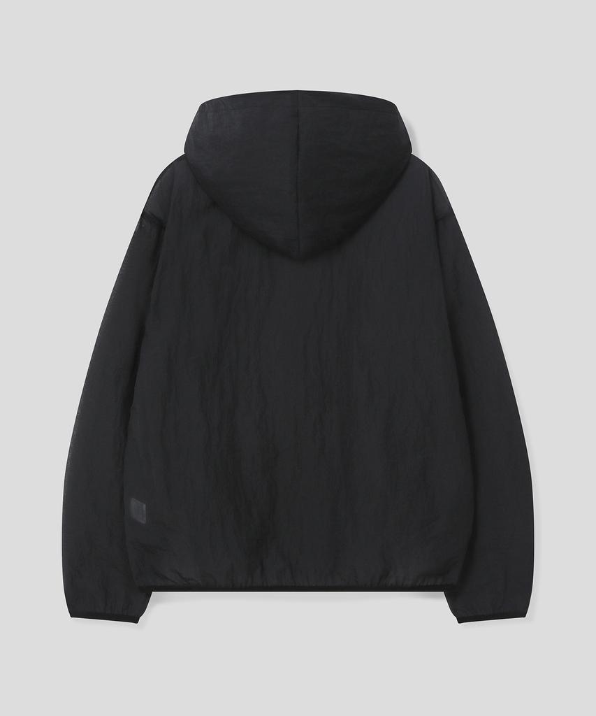 Slow Record House Mesh Lightweight Jacket_Black