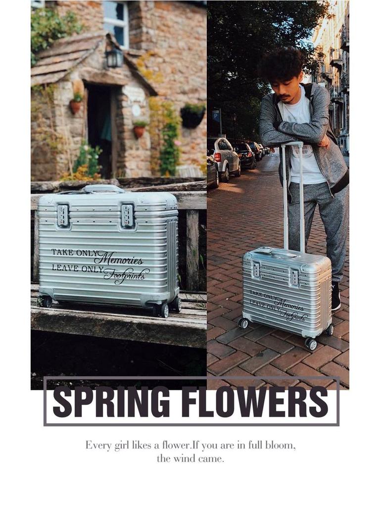 18-Inch Men's Aluminum-Magnesium Alloy Camera Carry-On Suitcase