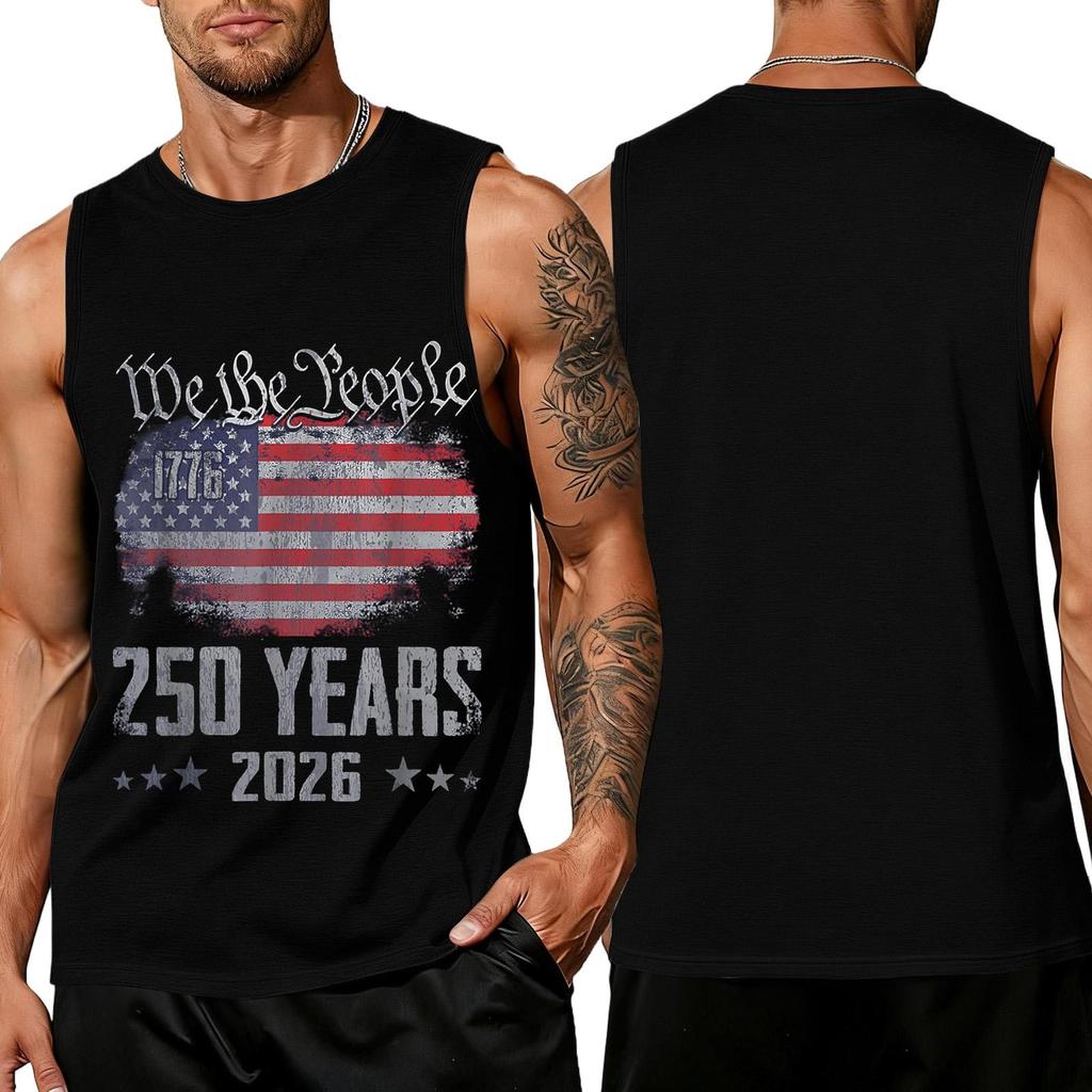 Men's Sleeveless Tank Top Loose Fit Casual Summer Vest Lightweight Breathable Fabric Comfortable Daily Wear