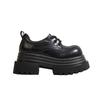 Dicksohlige kleinlederschuhe mit großem Kopf für Damen Herbst und Winter neue Schnür-Derbyschuhe, kleine Leute werden größer
