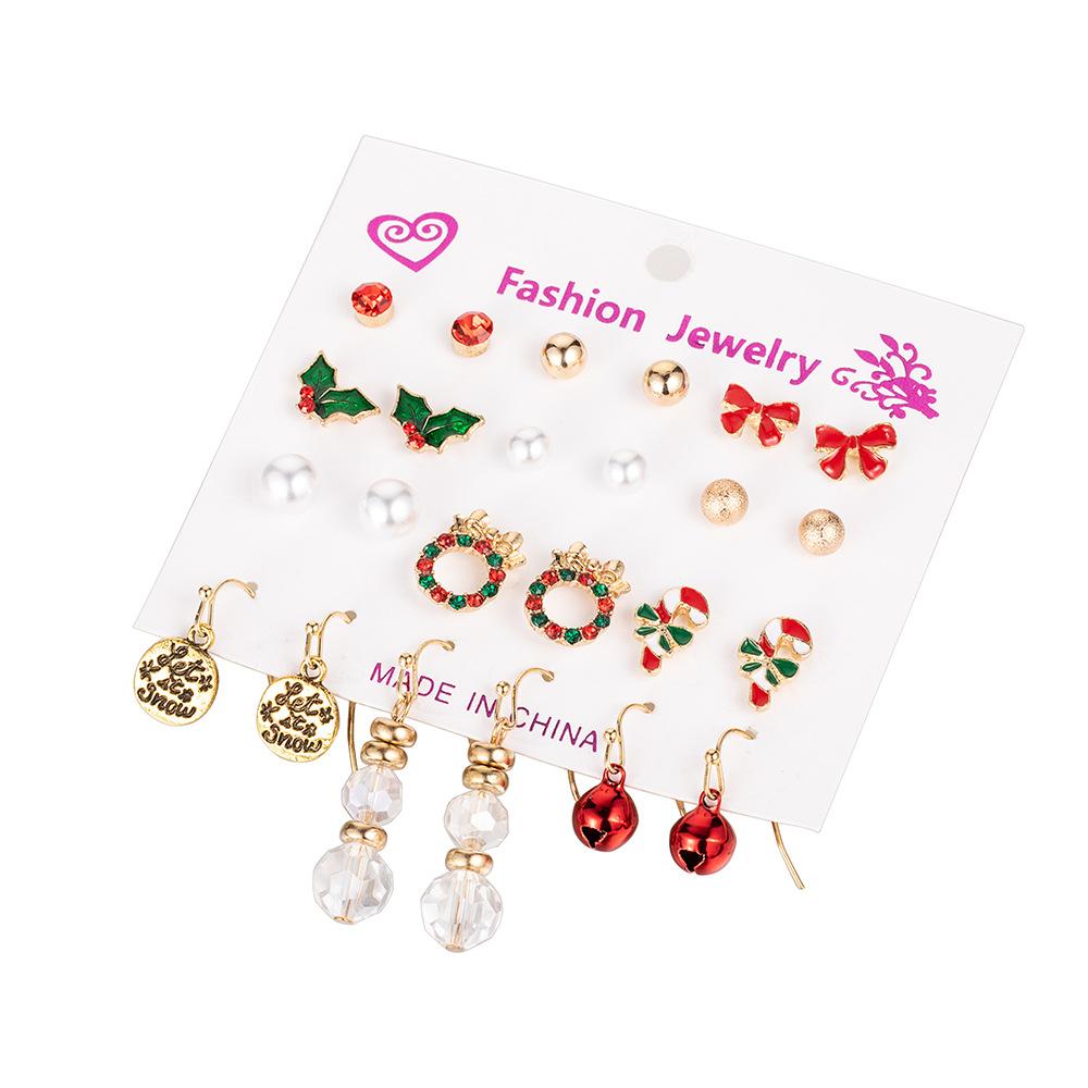 12 комплектов сережек Санта-Клаус — фото 5