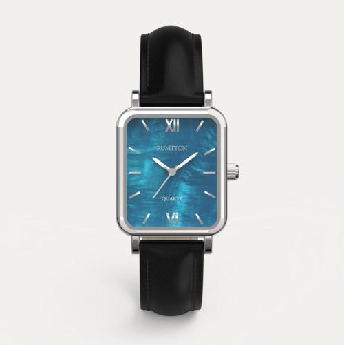[LUMTON] LUMTON Men s Harbor Mother-of-Pearl Leather Wristwatch One Size