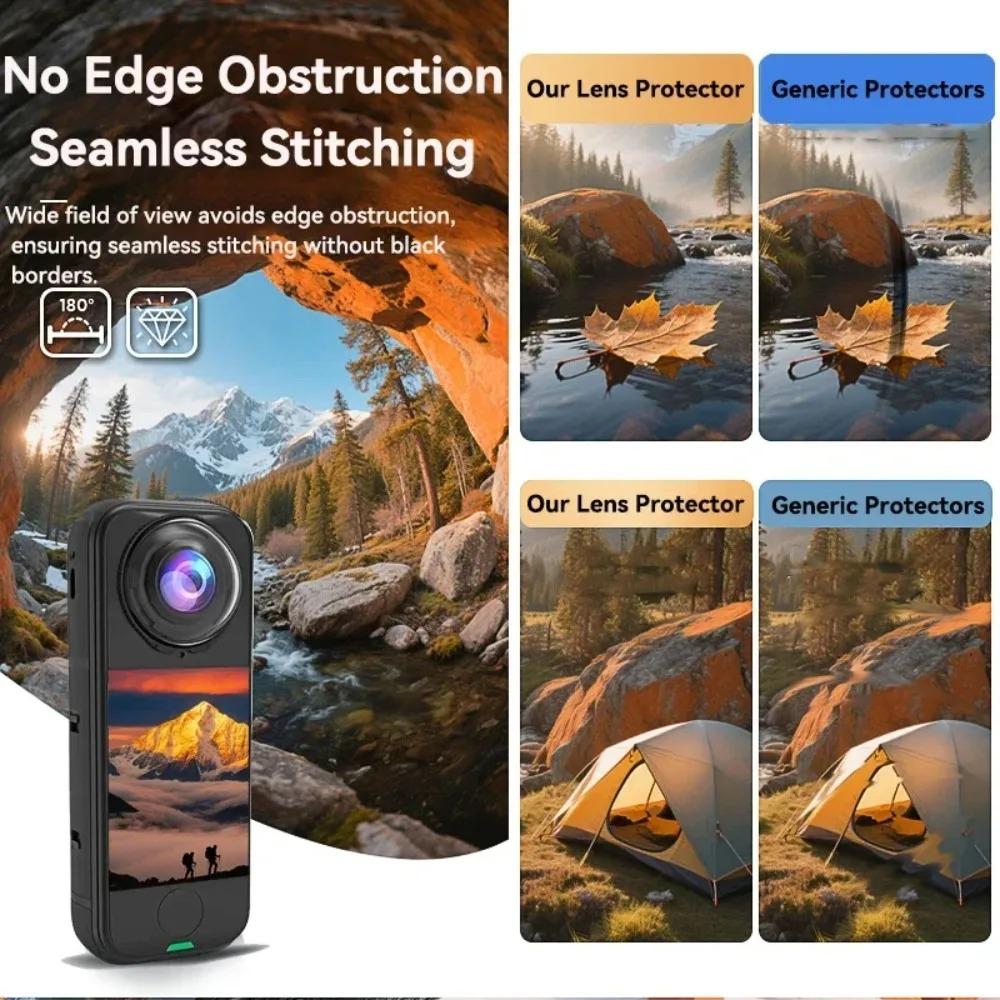 Anti Scratch Waterproof Lens Protector Cap Quick Detach Shockproof Transparent Lens Guard Camera Accessory For Insta360 X4 Air Pocket Action Camera