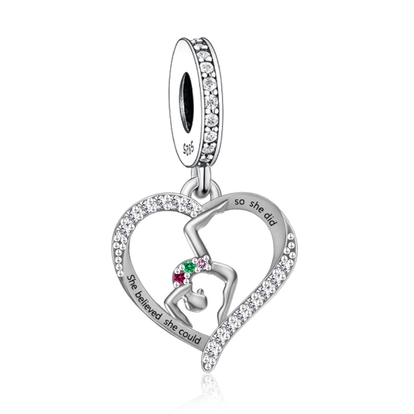 

FC Jewelry Fit Original Pan Charm Bracelet 925 Silver Gymnastics Dance Bead For Making Sports Team Gymnast Berloque