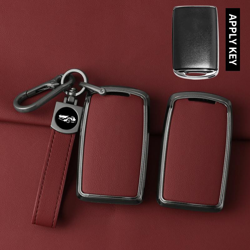 Metal Leather Car Key Case Cover For Mazda 3 Alexa Cx30 Cx-30 Cx3 Cx-3 Cx5 Cx-5 Cx8 Cx-8 Cx9 Cx-9 Protected Shell Accessories