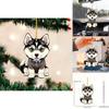 Acrylic Delightful 2d Husky Dog Keychain Car Decoration For Accessories Personal