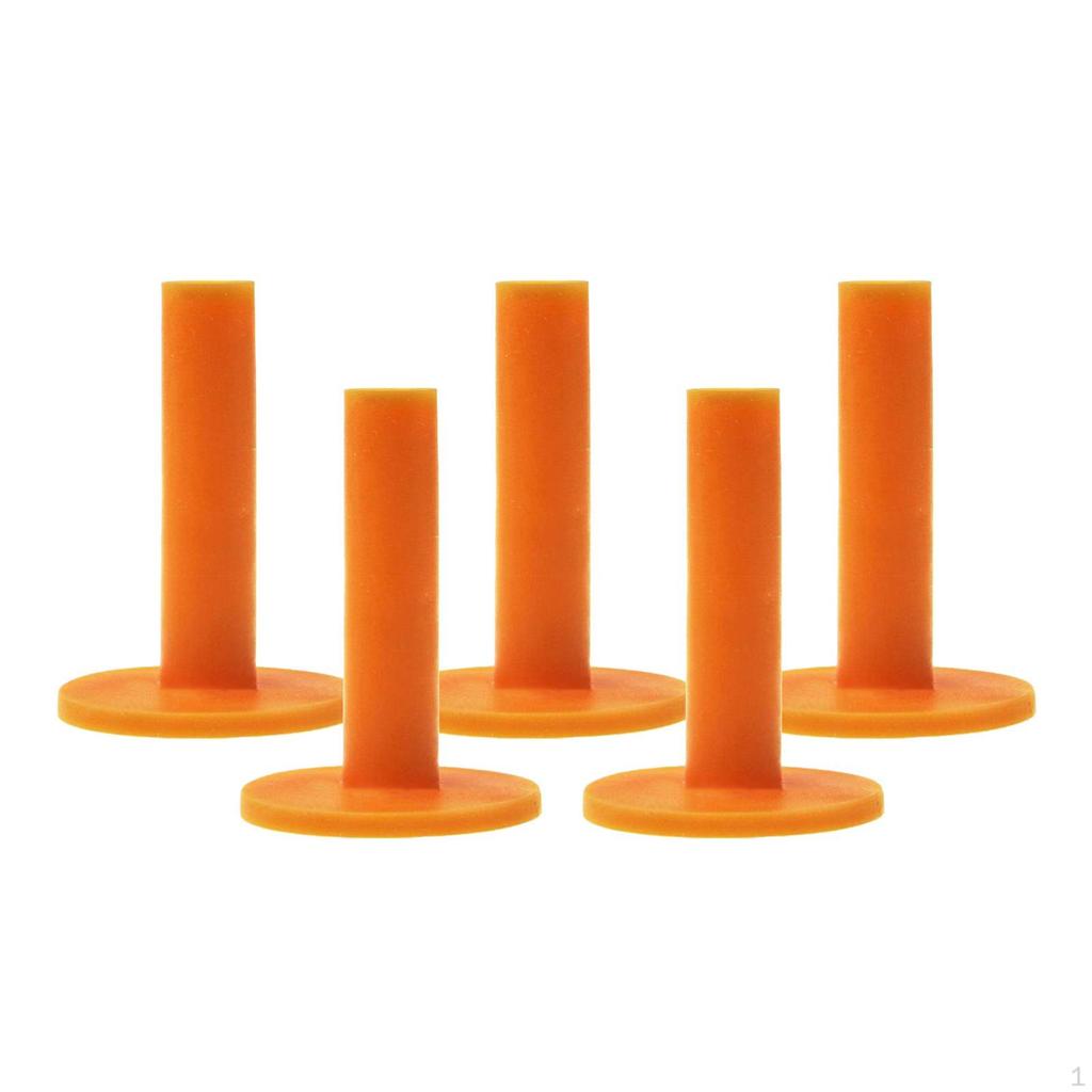 Rubber Golf Tee Set for Practice And Driving Range - Pack of 5