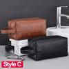 Waterdichte PU Leer Mannen Zakelijke Reizen Toiletartikelen Tas Scheer Cosmetische Organizer Pouch