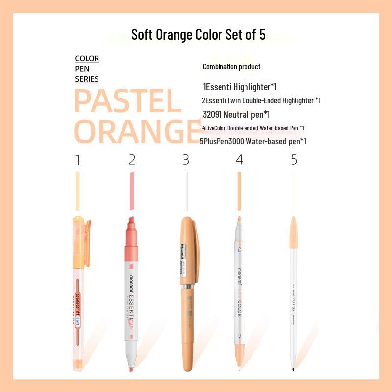 Munami Koreanisches Monami Weiches Set: Textmarker & Gelstift-Set für Bullet Journals.