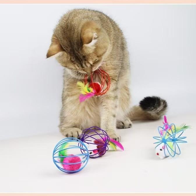 Interactive Cat Teaser Toy: Scratch-Resistant, Bite-Resistant Mouse for Self-Entertainment and Decompression