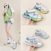 Women's New Leather Rhinestone Platform Sports Style Casual Shoes Versatile, Lightweight and Non-slip Running Shoes