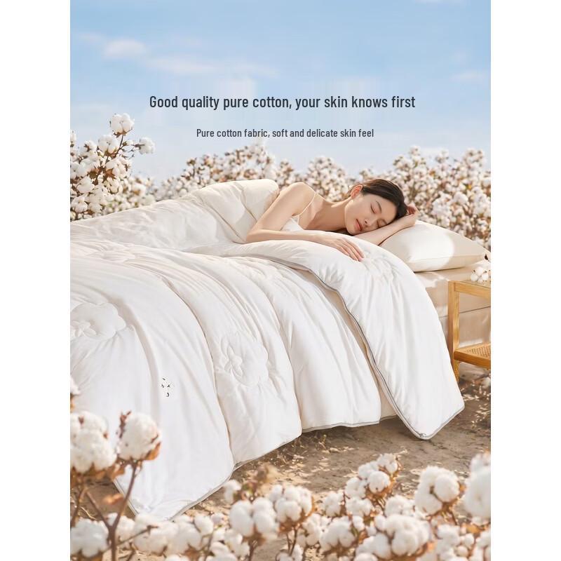 LUOLAI 100% Cotton All-Season Washable Quilt