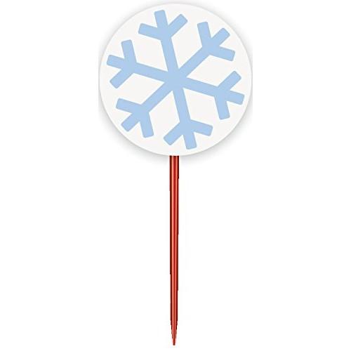 Unique Party Snowflake Christmas Cupcake Topper Set (Pack of 48)