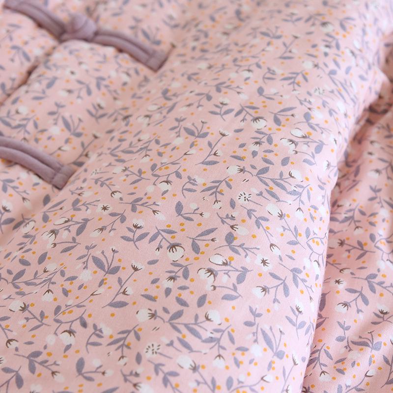 Handmade Winter Chinese Floral Cotton Jacket with Frog Button