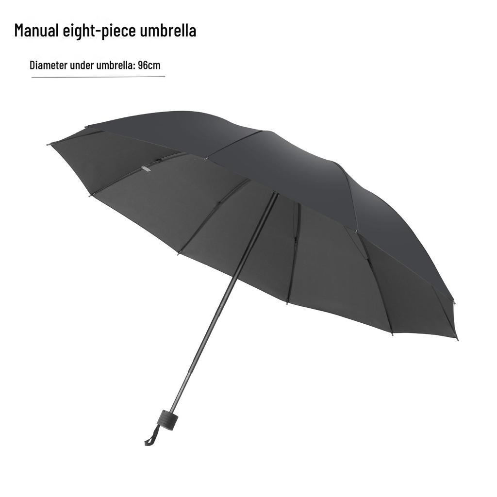 Umbrella Sunny And Rainy Automatic With Printed Logo Black Plastic Spf Sunscreen Threefolding Design