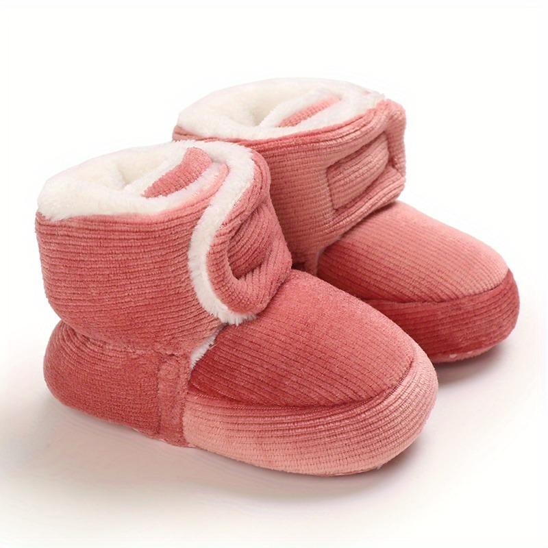 Kleinkind Baby Mädchen Stiefeletten Plus High Top Hausschuhe Indoor Schuhe Krabbelschuhe Lauflernschuhe für Winter