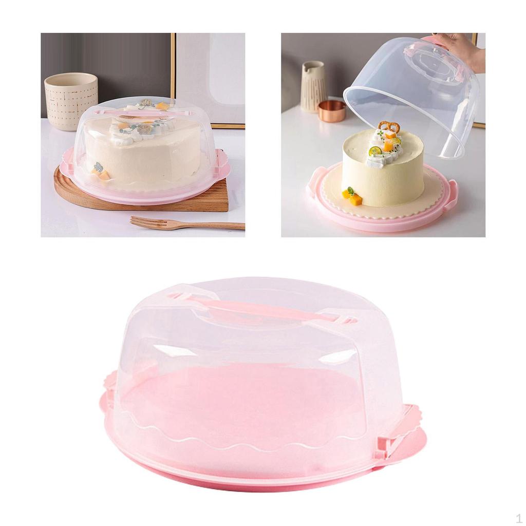 8 inch Cake Carrier with Handle Cupcake Container Muffin Tart Cookie Dessert Keeper for Vegetables