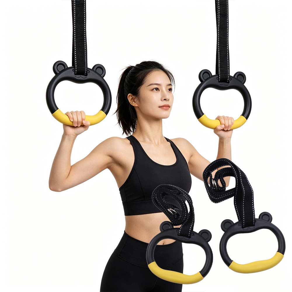 Durable Gymnastic Rings With Straps Fitness Exercise Ring Gym Ring Pull Up Bar  Fitness Training