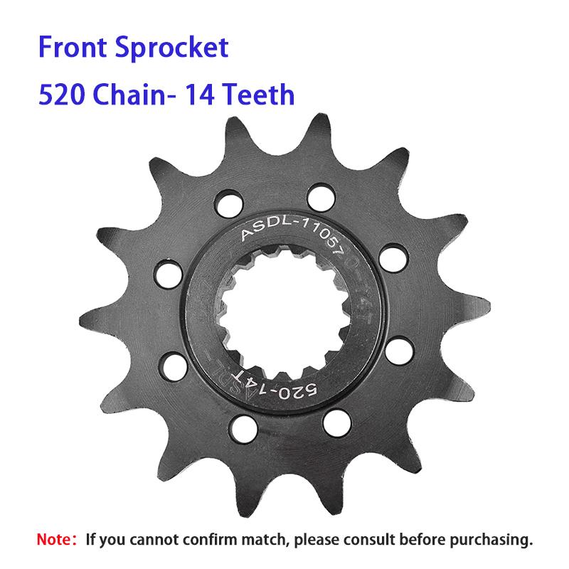 520 13T/14T/15T Front 40T/42T/45T/48T/52T Rear Sprocket For KT/M 350 400 450 500 525 530 EXC SX MX MXC XC XCW SXF XCF RR SMR SXS