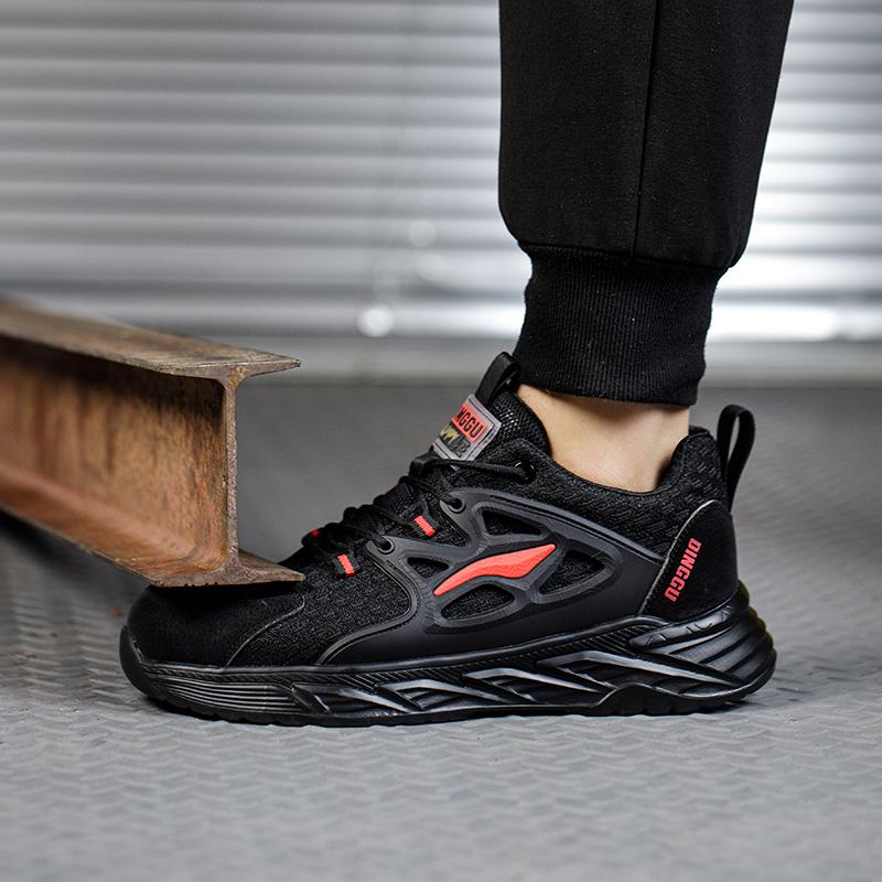 Breathable Work Safety Shoes Men Lightweight Protective Work Sneakers Anti-smash Anti-puncture Indestructible Men Safety Boots