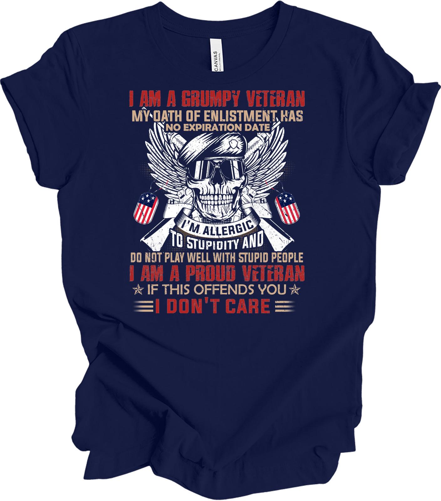 Grumpy Veteran T-Shirt - Oath No Expiration Date XXXL