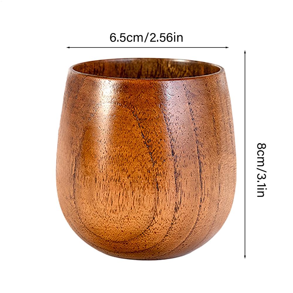 

Wooden Tea Cups 2 Pieces Handmade Wood Cup Hot Drinks Mug For Cafe Countertop Coffee Tea Espresso Latte Wine Milk Party Kitchen