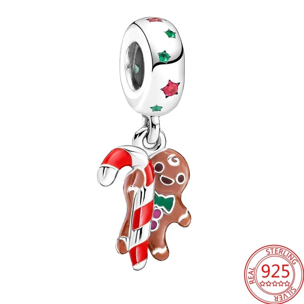 Copper Christmas-Themed Pendant Featuring Reindeer Santa Claus Suitable For Diy Bracelets Necklaces Jewelry Gift