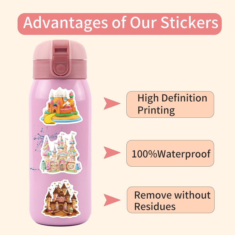 55 Candy Castle Graffiti Stickers Decorative Skateboard Luggage Laptop DIY Stickers