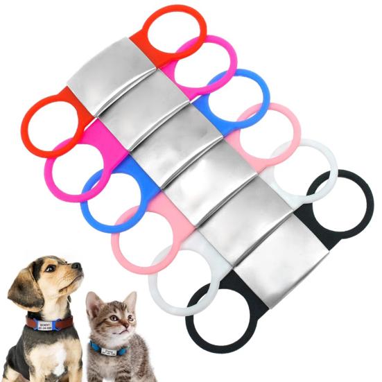 Yousheng Pet Tag Engravable Rust-proof Slide-on Dog Metal ID Tag for Medium Dog