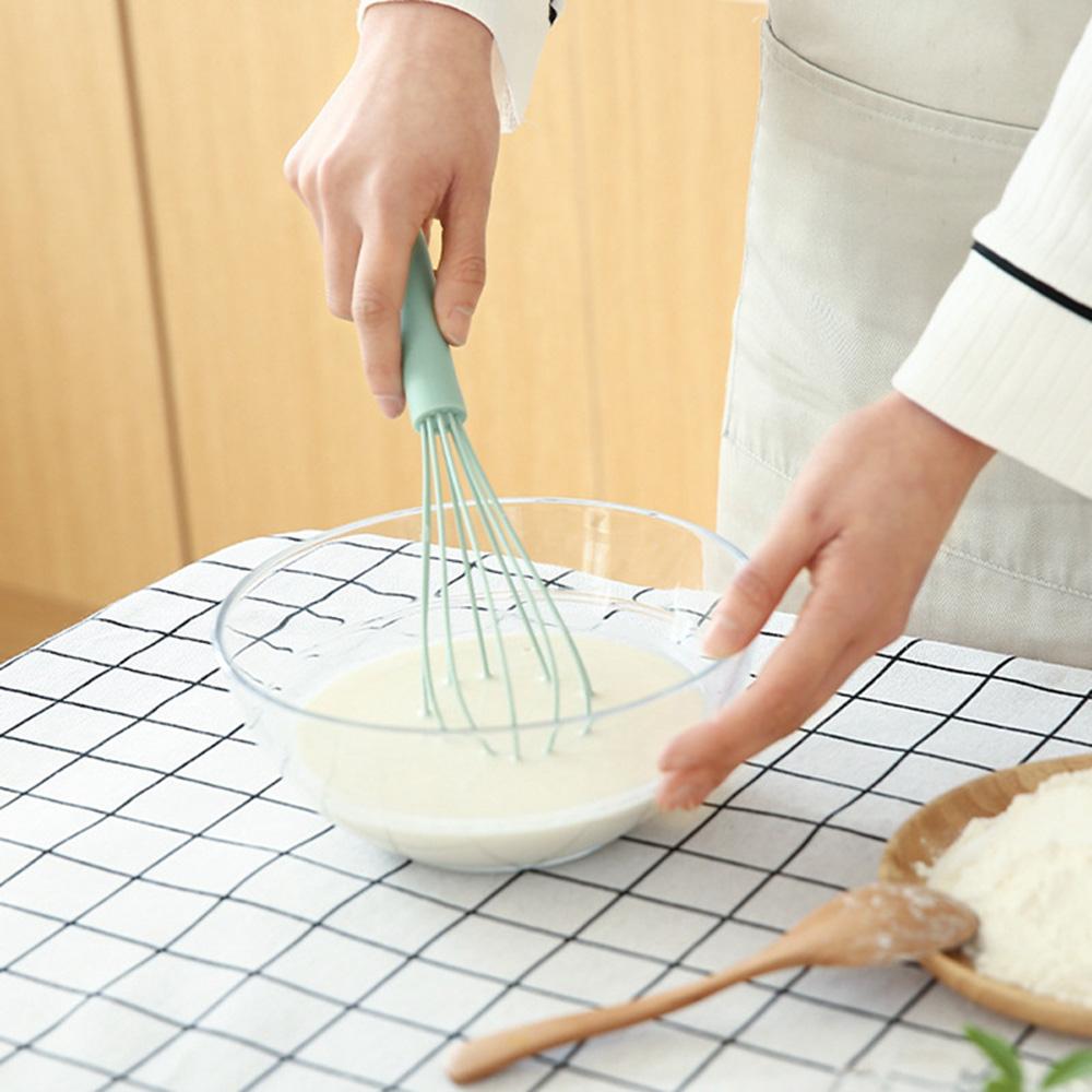 Convenient Baking Tool Cook Silicone Handle Blender Egg Beater Egg Mixer Stirring Whisk