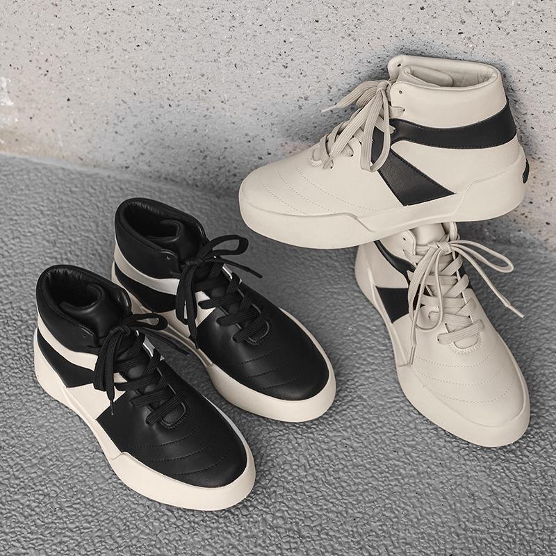 Herren High-Top Freizeitschuhe X520: Trendige Herbst-Sneaker, vielseitiges weißes Outdoor-Sport-Schuhwerk