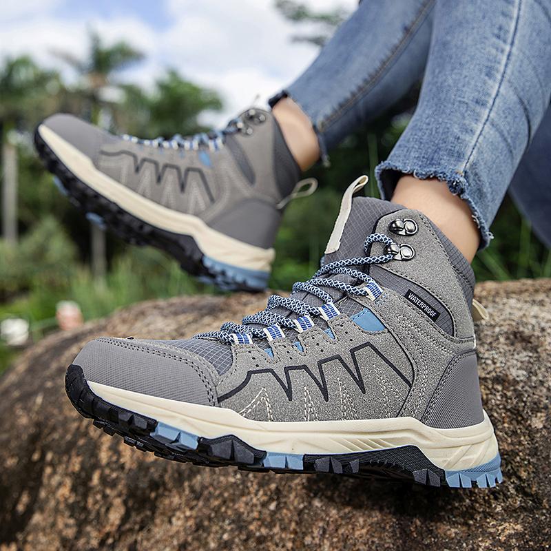 Waterproof Unisex Hiking Shoes Outdoor Trekking Shoes Men Women Ankle Hiking Boots